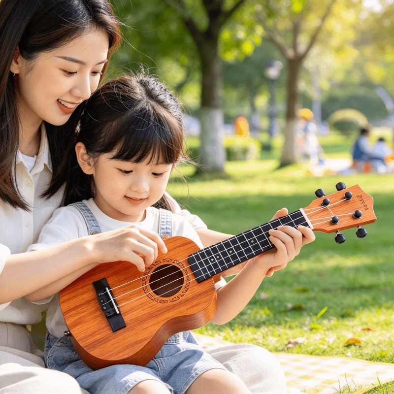 Musical Instrument Harmonium - 35cm Simulated Kids Ukulele Guitar Toy,