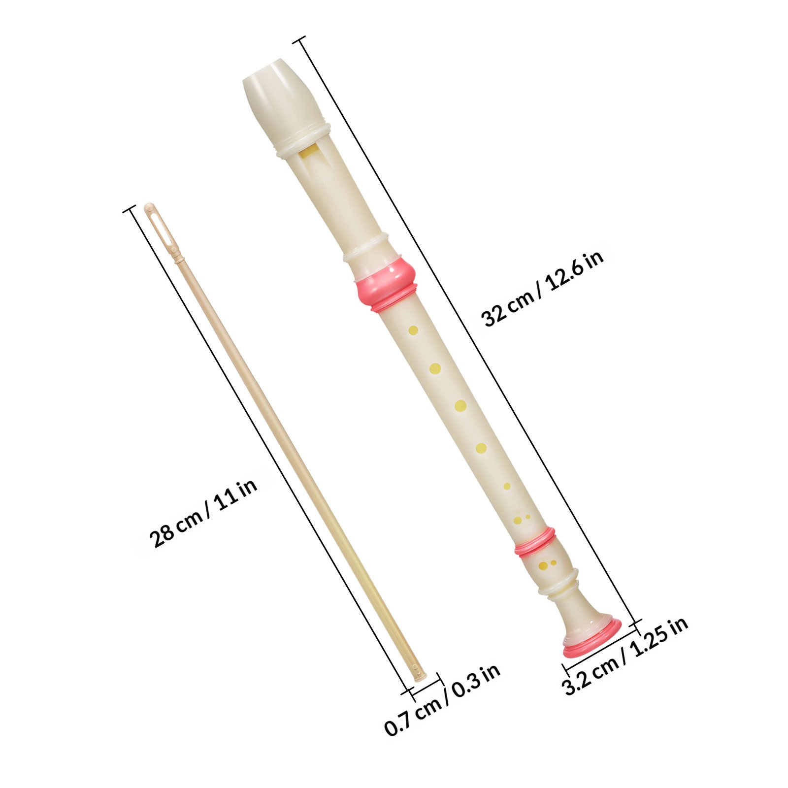 2Pcs Soprano Recorder 8 Holes  - Soprano Recorder Plastic recension och pris