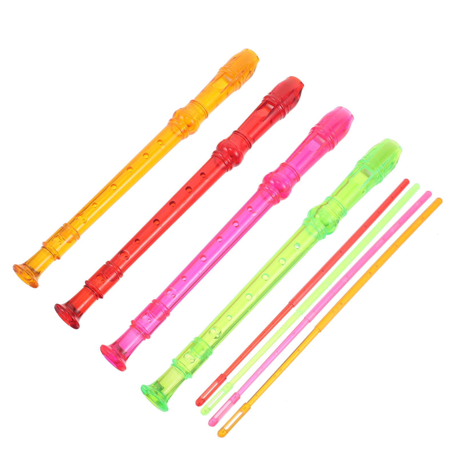 4Pcs Transparent Soprano Recor - Soprano Recorder Plastic recension och pris