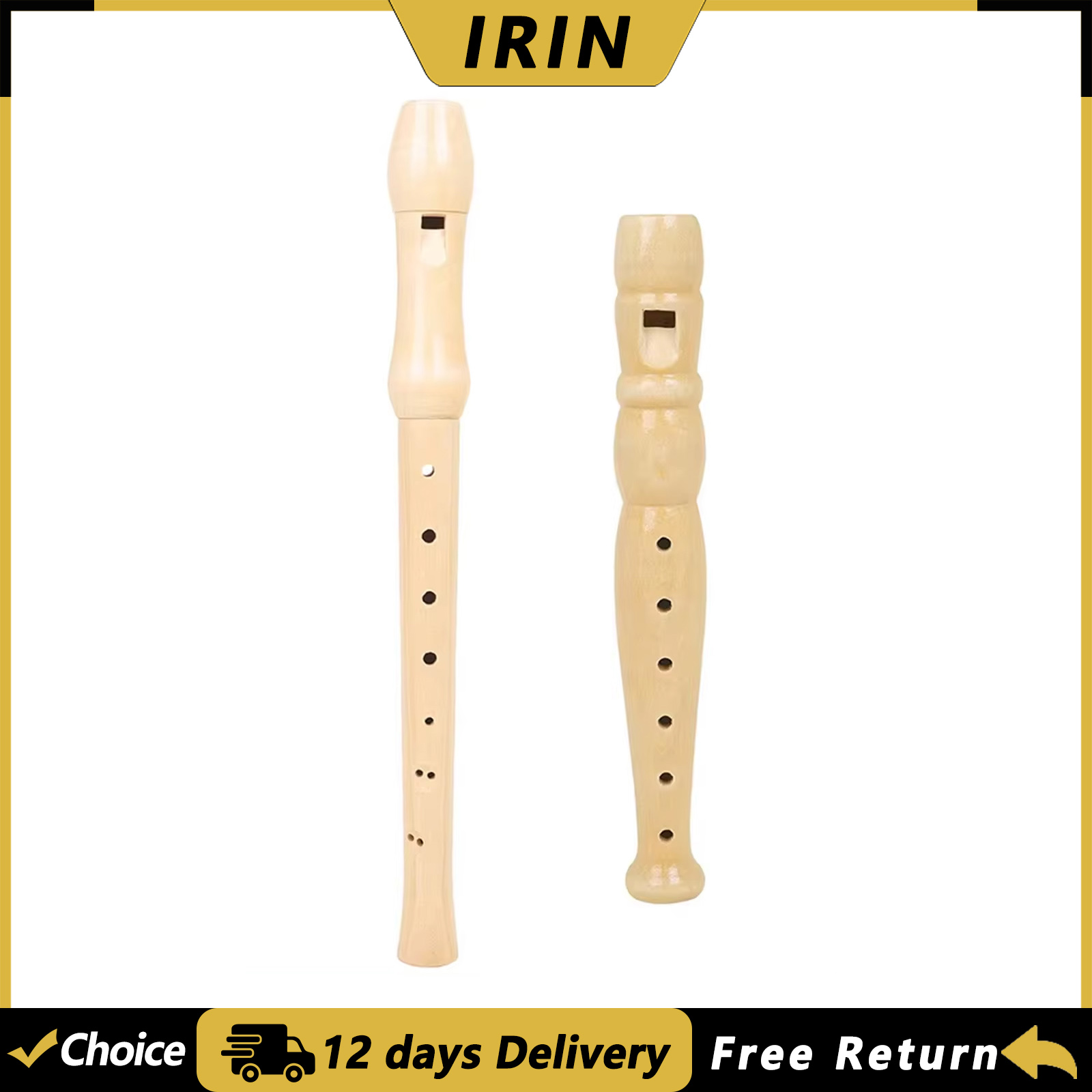 IRIN 6/8 Hole Recorder Wood Co - Musical Instrument Harmonium recension och pris